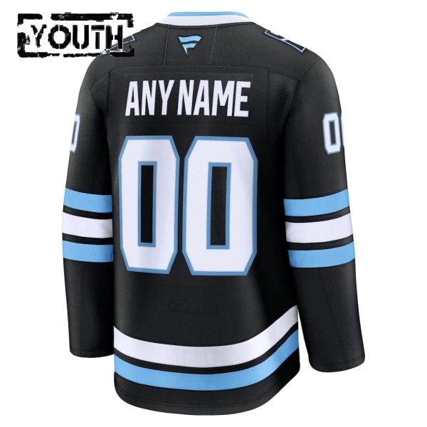 Fanatics Utah Hockey Club Lasten Pelipaita 2025-2026 Koti Premium Musta ( Omalla Nimellä )