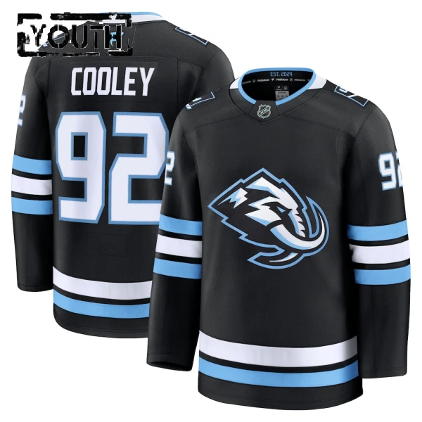 Fanatics Utah Hockey Club Logan Cooley Lasten Pelipaita 2025-2026 Koti Premium Musta