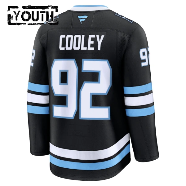 Fanatics Utah Hockey Club Logan Cooley Lasten Pelipaita 2025-2026 Koti Premium Musta