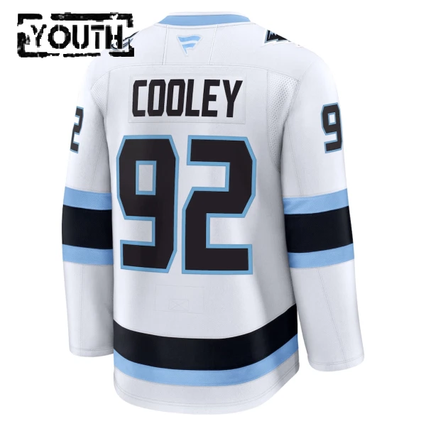 Fanatics Utah Hockey Club Logan Cooley Lasten Pelipaita Vieras Premium Valkoinen