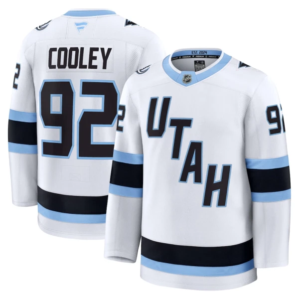 Fanatics Utah Hockey Club Logan Cooley Pelipaita Vieras Premium Valkoinen