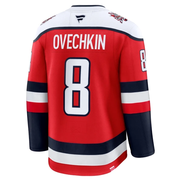 Fanatics Washington Capitals Alex Ovechkin Pelipaita 2025-2026 Kolmos Premium Punainen