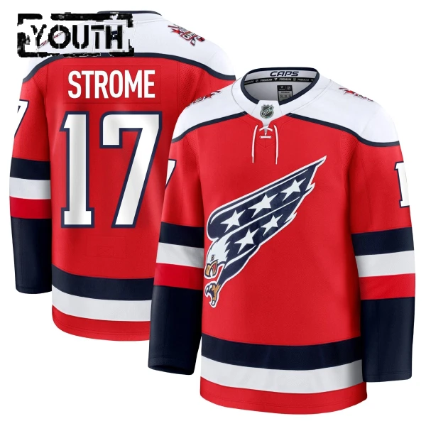 Fanatics Washington Capitals Dylan Strome Lasten Pelipaita 2025-2026 Kolmos Premium Punainen