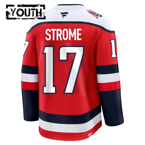 Fanatics Washington Capitals Dylan Strome Lasten Pelipaita 2025-2026 Kolmos Premium Punainen