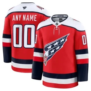 Fanatics Washington Capitals Pelipaita 2025-2026 Kolmos Premium Punainen ( Omalla Nimellä )