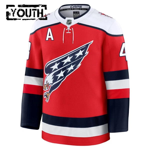 Fanatics Washington Capitals Tom Wilson Lasten Pelipaita 2025-2026 Kolmos Premium Punainen
