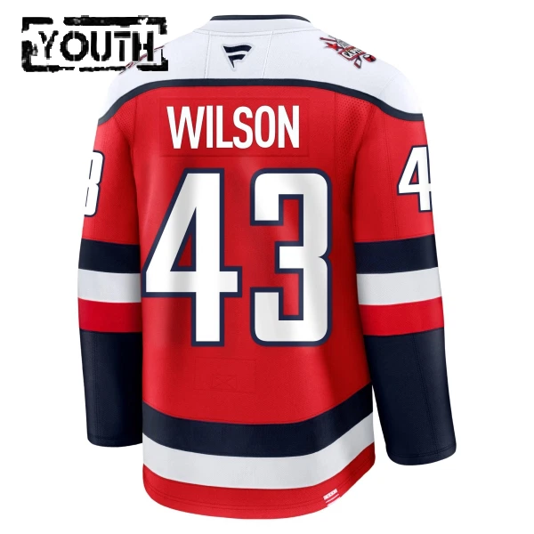 Fanatics Washington Capitals Tom Wilson Lasten Pelipaita 2025-2026 Kolmos Premium Punainen