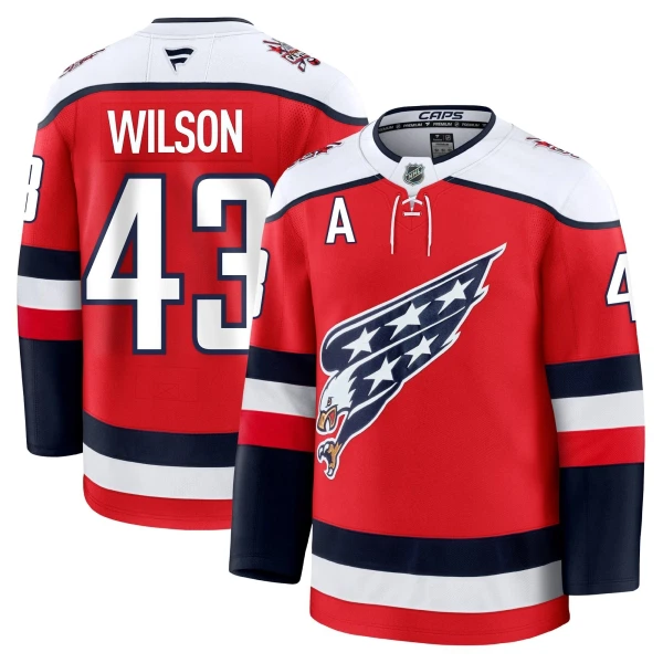 Fanatics Washington Capitals Tom Wilson Pelipaita 2025-2026 Kolmos Premium Punainen