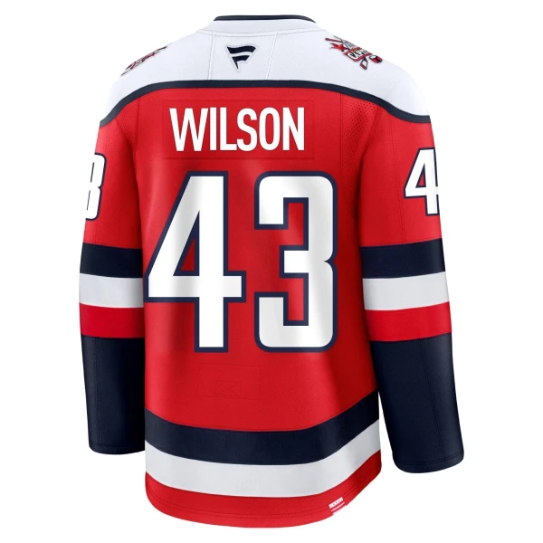 Fanatics Washington Capitals Tom Wilson Pelipaita 2025-2026 Kolmos Premium Punainen