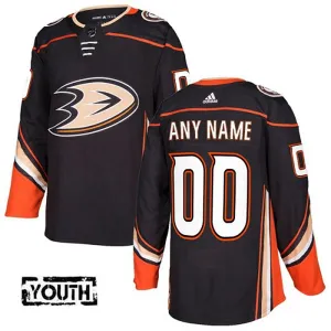 Adidas Anaheim Ducks Lasten Pelipaita Authentic Musta ( Omalla Nimellä )