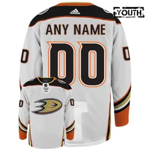 Adidas Anaheim Ducks Lasten Pelipaita Valkoinen ( Omalla Nimellä )