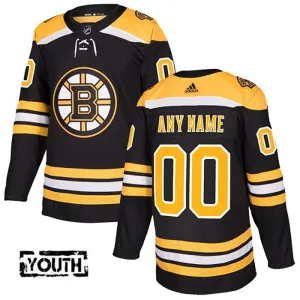 Adidas Boston Bruins Lasten Pelipaita Authentic Musta ( Omalla Nimellä )
