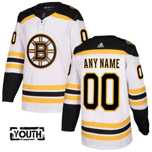 Adidas Boston Bruins Lasten Pelipaita Authentic Valkoinen ( Omalla Nimellä )