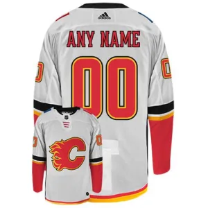 Adidas Calgary Flames Pelipaita Valkoinen ( Omalla Nimellä ) Adidas Calgary Flames Pelipaita Valkoinen ( Omalla Nimellä )