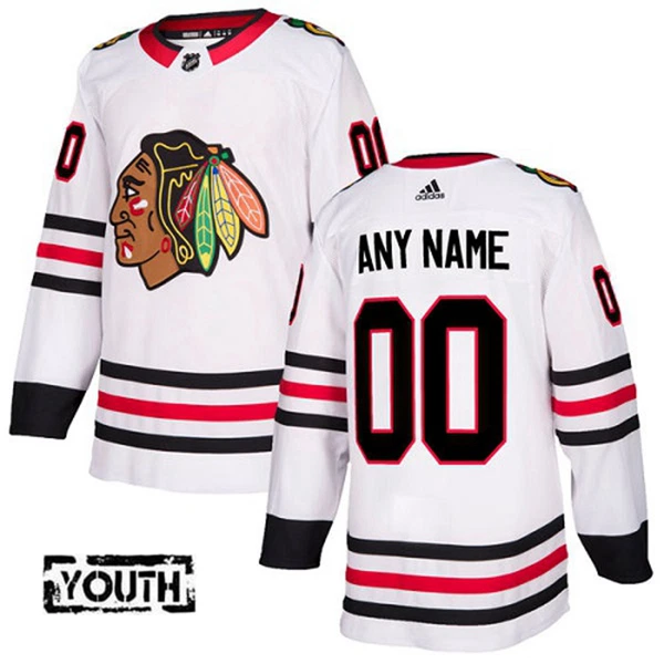 Adidas Chicago Blackhawks Lasten Pelipaita Authentic Valkoinen ( Omalla Nimellä ) Adidas Chicago Blackhawks Lasten Pelipaita Authentic Valkoinen ( Omalla Nimellä )