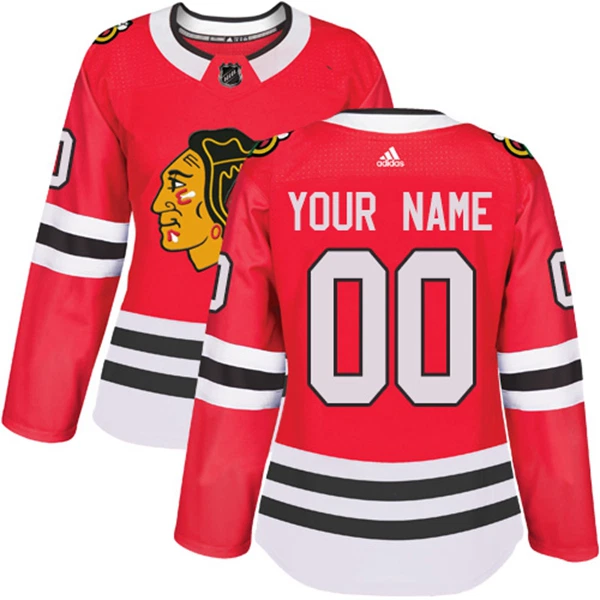 Adidas Chicago Blackhawks Naisten Pelipaita Authentic Punainen ( Omalla Nimellä ) Adidas Chicago Blackhawks Naisten Pelipaita Authentic Punainen ( Omalla Nimellä )