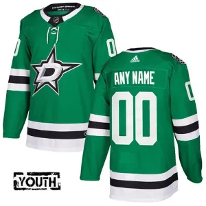 Adidas Dallas Stars Lasten Pelipaita Authentic Vihreä ( Omalla Nimellä )