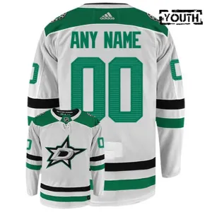 Adidas Dallas Stars Lasten Pelipaita Valkoinen ( Omalla Nimellä )