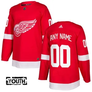 Adidas Detroit Red Wings Lasten Pelipaita Authentic Punainen ( Omalla Nimellä )
