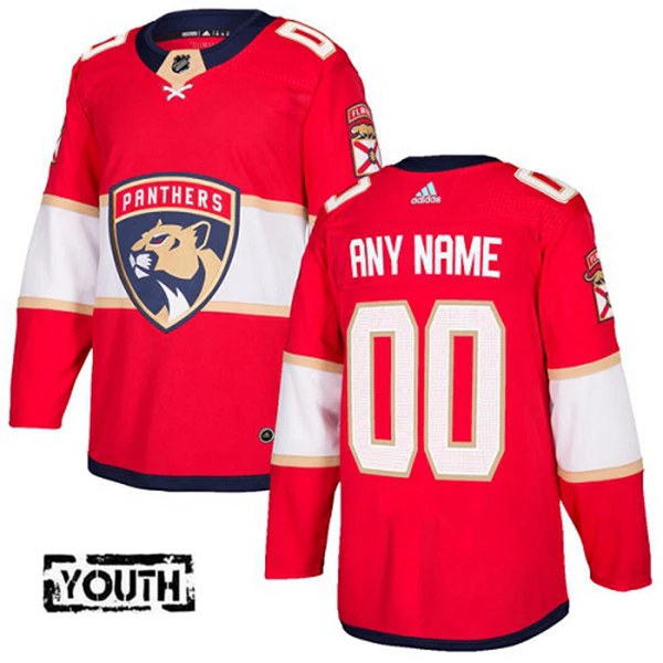Adidas Florida Panthers Lasten Pelipaita Authentic Punainen ( Omalla Nimellä ) Adidas Florida Panthers Lasten Pelipaita Authentic Punainen ( Omalla Nimellä )