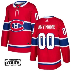 Adidas Montreal Canadiens Lasten Pelipaita Authentic Punainen ( Omalla Nimellä )