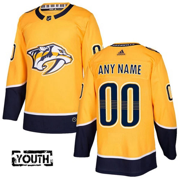 Adidas Nashville Predators Lasten Pelipaita Authentic Kulta ( Omalla Nimellä ) Adidas Nashville Predators Lasten Pelipaita Authentic Kulta ( Omalla Nimellä )