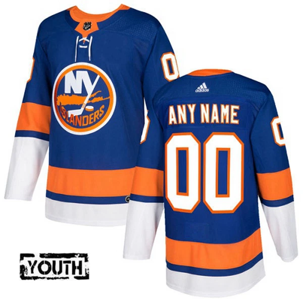 Adidas New York Islanders Lasten Pelipaita Authentic Sininen ( Omalla Nimellä ) Adidas New York Islanders Lasten Pelipaita Authentic Sininen ( Omalla Nimellä )