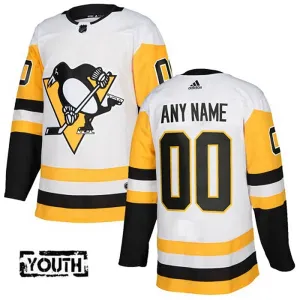 Adidas Pittsburgh Penguins Lasten Pelipaita Authentic Valkoinen ( Omalla Nimellä )