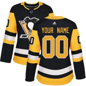 Adidas Pittsburgh Penguins Naisten Pelipaita Authentic Musta ( Omalla Nimellä )