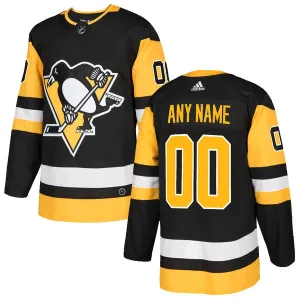 Adidas Pittsburgh Penguins Pelipaita Authentic Musta ( Omalla Nimellä )
