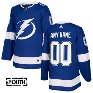 Adidas Tampa Bay Lightning Lasten Pelipaita Authentic Sininen ( Omalla Nimellä )