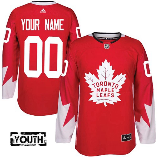 Adidas Toronto Maple Leafs Lasten Pelipaita Kolmos Authentic Punainen ( Omalla Nimellä ) Adidas Toronto Maple Leafs Lasten Pelipaita Kolmos Authentic Punainen ( Omalla Nimellä )