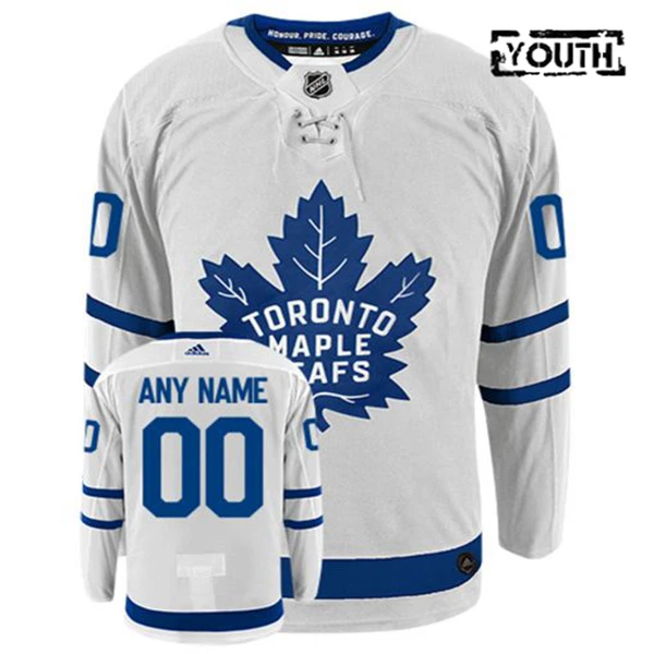 Adidas Toronto Maple Leafs Lasten Pelipaita Valkoinen ( Omalla Nimellä ) Adidas Toronto Maple Leafs Lasten Pelipaita Valkoinen ( Omalla Nimellä )