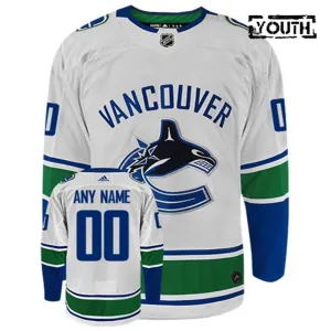 Adidas Vancouver Canucks Lasten Pelipaita Valkoinen ( Omalla Nimellä )