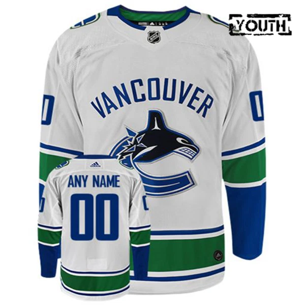 Adidas Vancouver Canucks Lasten Pelipaita Valkoinen ( Omalla Nimellä ) Adidas Vancouver Canucks Lasten Pelipaita Valkoinen ( Omalla Nimellä )