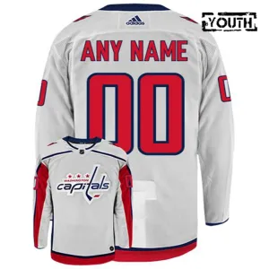 Adidas Washington Capitals Lasten Pelipaita Valkoinen ( Omalla Nimellä )