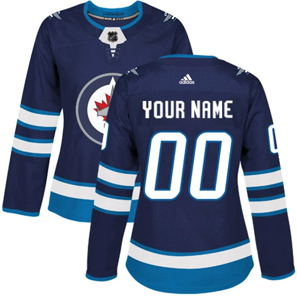 Adidas Winnipeg Jets Naisten Pelipaita Authentic Navy ( Omalla Nimellä ) Adidas Winnipeg Jets Naisten Pelipaita Authentic Navy ( Omalla Nimellä )