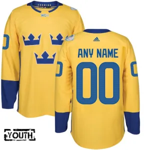 Ruotsi Lasten Pelipaita Premier Keltainen ( Omalla Nimellä )