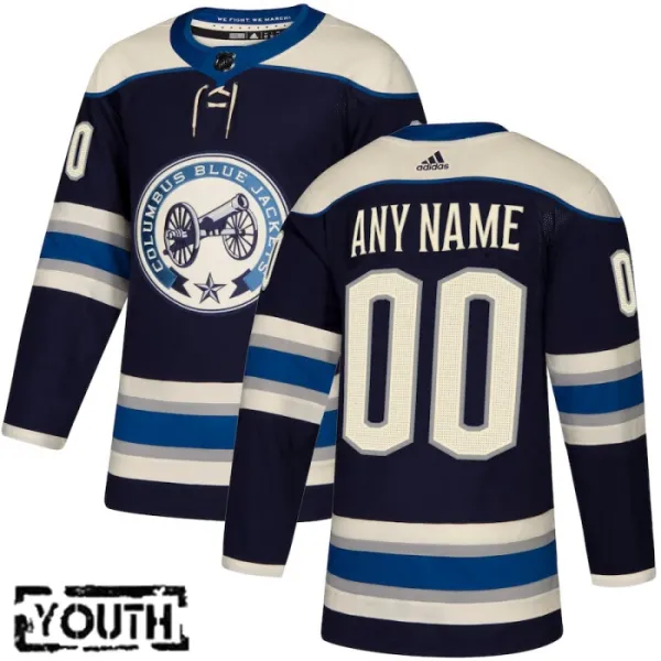 Adidas Columbus Blue Jackets Lasten Pelipaita Kolmos Authentic ( Omalla Nimellä ) Adidas Columbus Blue Jackets Lasten Pelipaita Kolmos Authentic ( Omalla Nimellä )