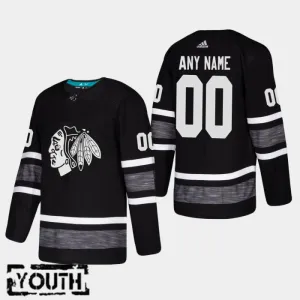 Adidas NHL Chicago Blackhawks Lasten Pelipaita All Star 2019 Authentic Musta ( Omalla Nimellä )