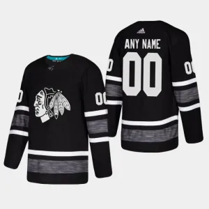 Adidas NHL Chicago Blackhawks Pelipaita All Star 2019 Authentic Musta ( Omalla Nimellä )