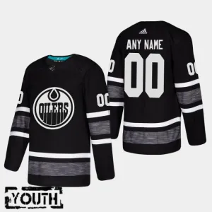 Adidas NHL Edmonton Oilers Lasten Pelipaita All Star 2019 Authentic Musta ( Omalla Nimellä )