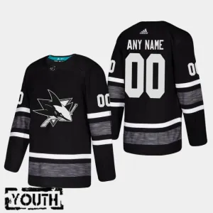 Adidas NHL San Jose Sharks Lasten Pelipaita All Star 2019 Authentic Musta ( Omalla Nimellä )