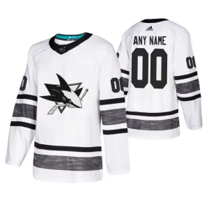 Adidas NHL San Jose Sharks Pelipaita All Star 2019 Authentic Valkoinen ( Omalla Nimellä )