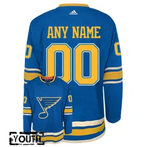 Adidas St. Louis Blues Lasten Pelipaita Kolmos Authentic ( Omalla Nimellä )