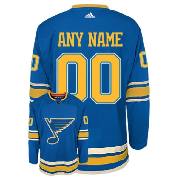 Adidas St. Louis Blues Pelipaita Kolmos Authentic ( Omalla Nimellä ) Adidas St. Louis Blues Pelipaita Kolmos Authentic ( Omalla Nimellä )