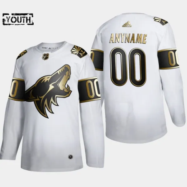 Adidas Arizona Coyotes Lasten Pelipaita Golden Edition Authentic Valkoinen ( Omalla Nimellä ) Adidas Arizona Coyotes Lasten Pelipaita Golden Edition Authentic Valkoinen ( Omalla Nimellä )