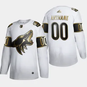 Adidas Arizona Coyotes Pelipaita Golden Edition Authentic Valkoinen ( Omalla Nimellä )
