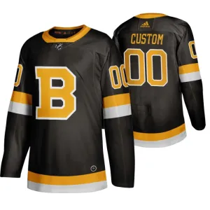 Adidas Boston Bruins Pelipaita Authentic Musta ( Omalla Nimellä )