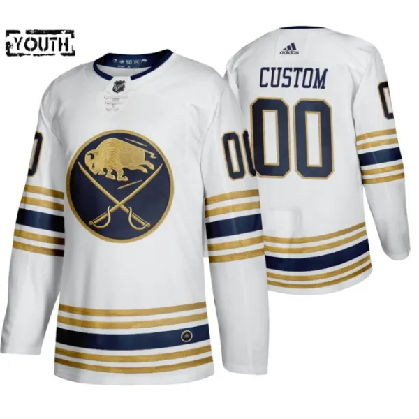 Adidas Buffalo Sabres Lasten 50-Vuotispäivä Pelipaita Authentic Valkoinen ( Omalla Nimellä ) Adidas Buffalo Sabres Lasten 50-Vuotispäivä Pelipaita Authentic Valkoinen ( Omalla Nimellä )